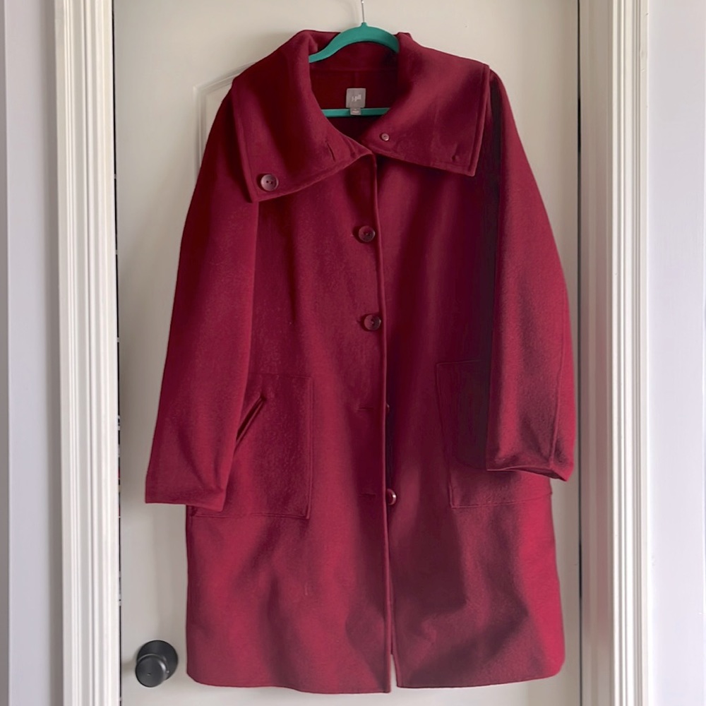 J. Jill Red Wool Coat